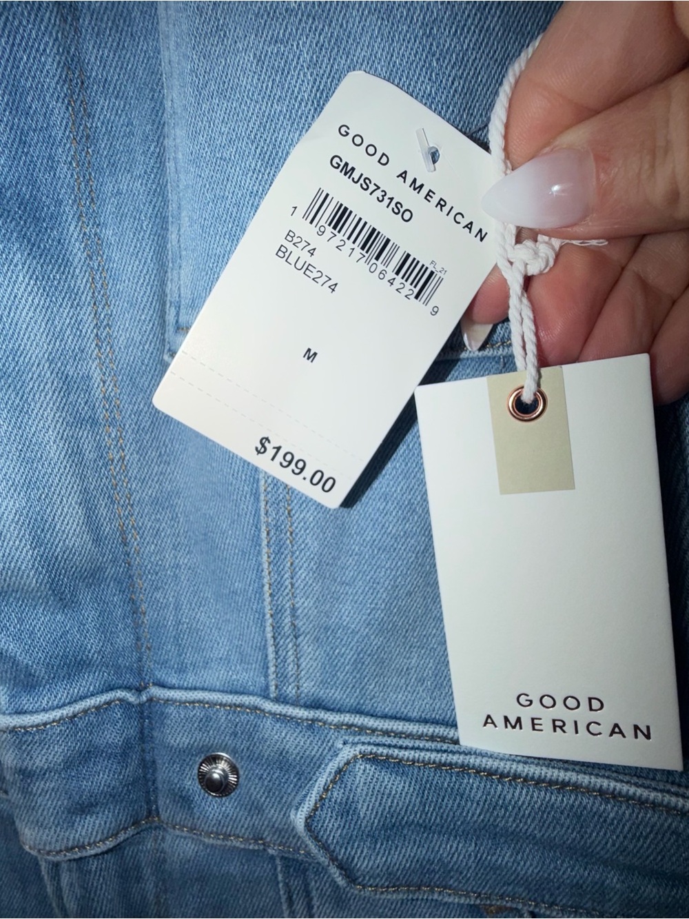 NWT Good American Denim Jumpsuit Medium Utility Zip Front Wide Leg Romper - Picture 3 of 7